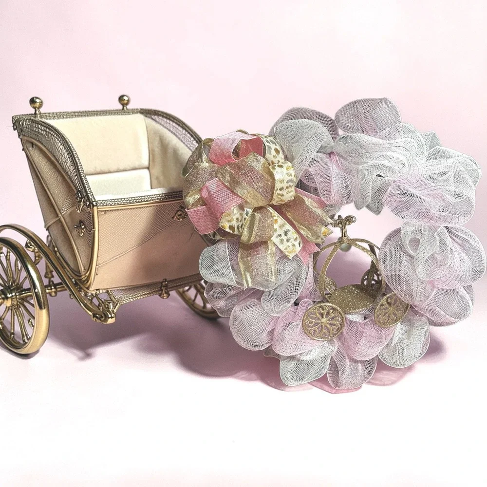 Princess Carriage Mesh Wreath